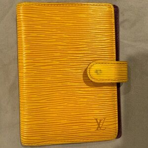 Yellow Epi Louis Vuitton agenda book